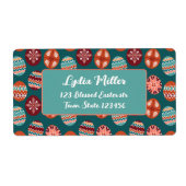 Custom Easter Eggs Return Address Label (Vorne)