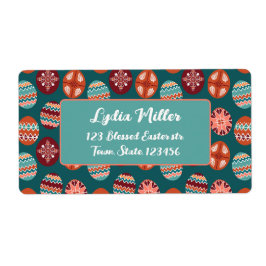 Custom Easter Eggs Return Address Label