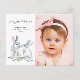 Custom Easter Photo Cards Online with Bunny Feiertagspostkarte
