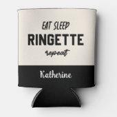 Custom Eat Sleep Ringette Wiederholung Ringette Pl Dosenkühler (Vorderseite)