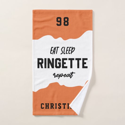 Custom Eat Sleep Ringette Wiederholung Ringette Pl Handtuch (Handtuch)