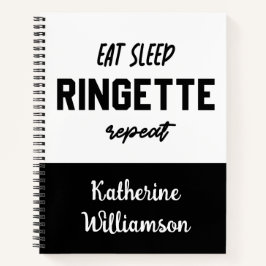 Custom Eat Sleep Ringette Wiederholung Ringette Pl Notizblock