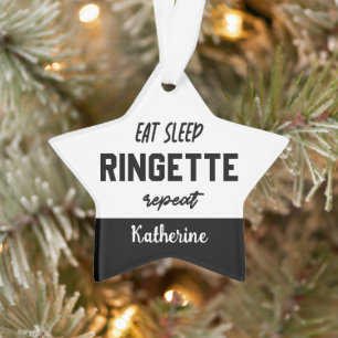 Custom Eat Sleep Ringette Wiederholung Ringette Pl Ornament