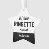 Custom Eat Sleep Ringette Wiederholung Ringette Pl Ornament (Vorderseite)