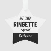Custom Eat Sleep Ringette Wiederholung Ringette Pl Ornament (Vorderseite)