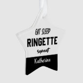 Custom Eat Sleep Ringette Wiederholung Ringette Pl Ornament (Vorderseite)