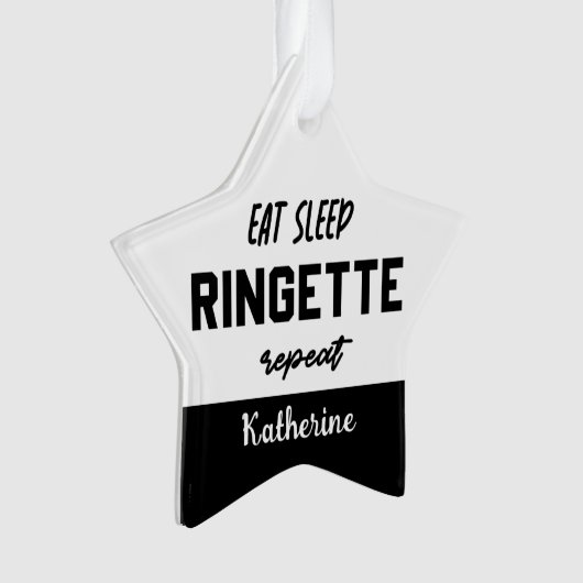 Custom Eat Sleep Ringette Wiederholung Ringette Pl Ornament (Vorderseite)