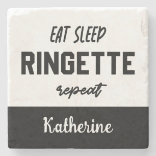Custom Eat Sleep Ringette Wiederholung Ringette Pl Steinuntersetzer