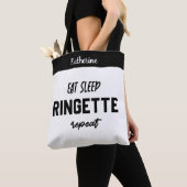 Custom Eat Sleep Ringette Wiederholung Ringette Pl Tasche (Von Nahem)