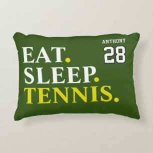 Custom Eat Sleep Tennis Dekokissen