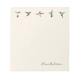 Custom Ecron North American Hummingbirds Notepad Notizblock