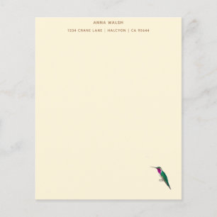 Custom Ecru Lucifer Hummingbird Stationpapier