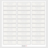 Custom Editable Individual Wedding Guest Address Aufkleber (Blatt)