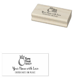Custom Egg Carton Stamp – Personalized Farm Logo  Gummistempel