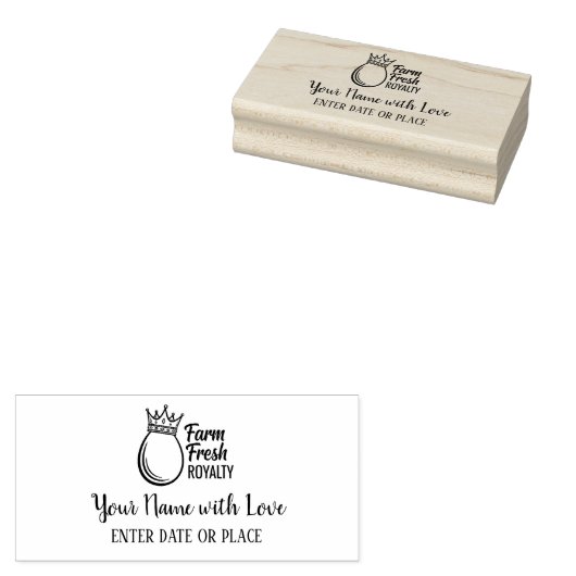 Custom Egg Carton Stamp – Personalized Farm Logo  Gummistempel (Stempel)