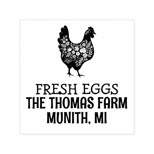 CUSTOM Eierkarton Hühnchen Lover Geschenkidee Permastempel (Design)