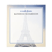 Custom Eiffel Tower Paris Art Notizblock (Vorderseite)