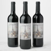 Custom Eiffelturm Paris Weinlabel Personalisiert Weinetikett (Flaschen)