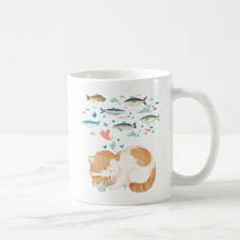 [Custom] Ein Katzen-Tag - Fisch-Träume Kaffeetasse