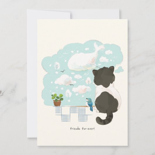 [Custom] Ein Tag der Katze - Daydream Cloud Gazing Dankeskarte (Vorderseite)