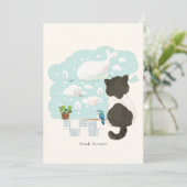 [Custom] Ein Tag der Katze - Daydream Cloud Gazing Dankeskarte (Stehend Vorderseite)