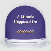 CUSTOM Ein Wunder geschah und 1 Jahr nüchterne OM- Schneekugeln (Rückseite)