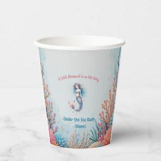 Custom Eine kleine Meerjungfrau ist auf ihrem Weg Pappbecher
