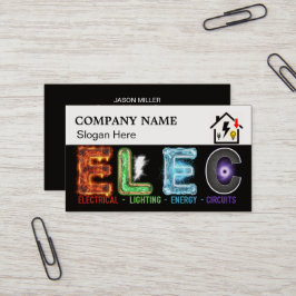 Custom Electrician Business Card with Company Logo Visitenkarte