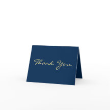 Custom EleganBlue Abschluss Vielen Dank Note Card