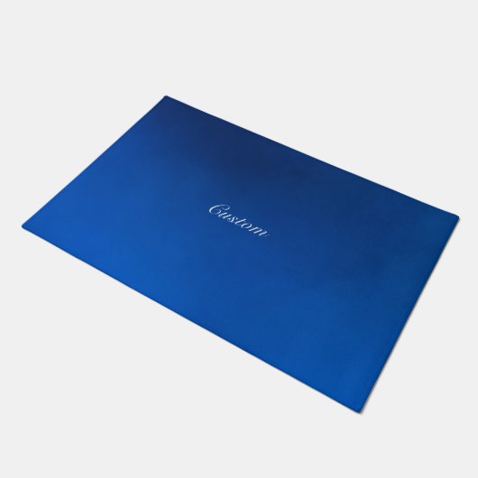 Custom EleganBlue Abstrakt Fußmatte (Schrägansicht)