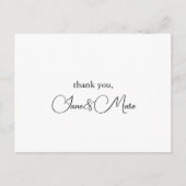 Custom Elegance Calligraphy Danke Cards Postkarte (Vorderseite)