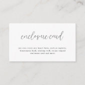 Custom Elegance Calligraphy Rustic Begleitkarte (Vorderseite)