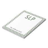 Custom Elegance Stripes SLP-Sprachpathologe Notizblock (Rotiert)