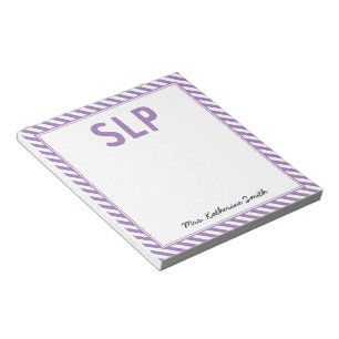 Custom Elegance Stripes SLP-Sprachpathologe Notizblock