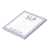Custom Elegance Stripes SLP-Sprachpathologe Notizblock (Rotiert)