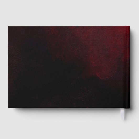 Custom Elegane Luxury Gold Red Black Wedding Gästebuch (Rückseite)