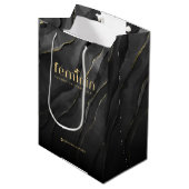 Custom Eleganing Branding Geschenktasche Mittlere Geschenktüte (Vorderseite Schrägansicht)