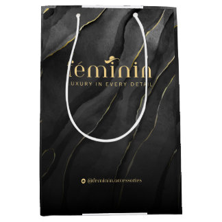 Custom Eleganing Branding Geschenktasche Mittlere Geschenktüte