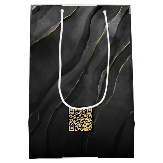 Custom Eleganing Branding Geschenktasche Mittlere Geschenktüte (Rückseite)