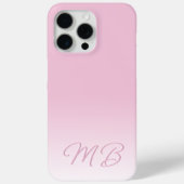 Custom EleganLight Cotton Candy Pink Monogram Case-Mate iPhone Hülle (Rückseite)