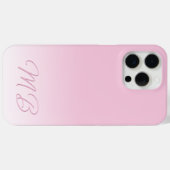 Custom EleganLight Cotton Candy Pink Monogram Case-Mate iPhone Hülle (Rückseite (Horizontal))