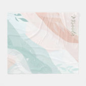 Custom Eleganpeach and Mint Minimalistischen Abstr Fleecedecke (Vorderseite (Horizontal))