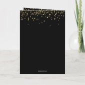 Custom Elegant Black & Gold confetti 60th Birthday Programm (Rückseite)