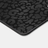 Custom Elegant Black Leopard Name Profession Schreibtischunterlage (Ecke)