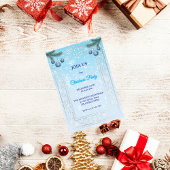 Custom Elegant Blue Luxury Weihnachts Einladung