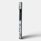 Custom Elegant Boho Chic Blue Blossom Case-Mate iPhone Hülle (Rückseite / Links)