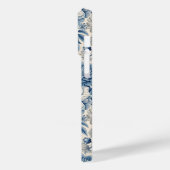 Custom Elegant Boho Chic Blue Blossom Case-Mate iPhone Hülle (Rückseite / Links)