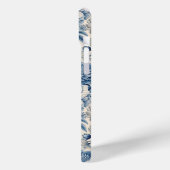 Custom Elegant Boho Chic Blue Blossom Case-Mate iPhone Hülle (Rückseite / Links)
