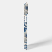 Custom Elegant Boho Chic Blue Blossom Case-Mate iPhone Hülle (Rückseite / Rechts)