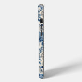 Custom Elegant Boho Chic Blue Blossom Case-Mate iPhone Hülle (Rückseite / Links)